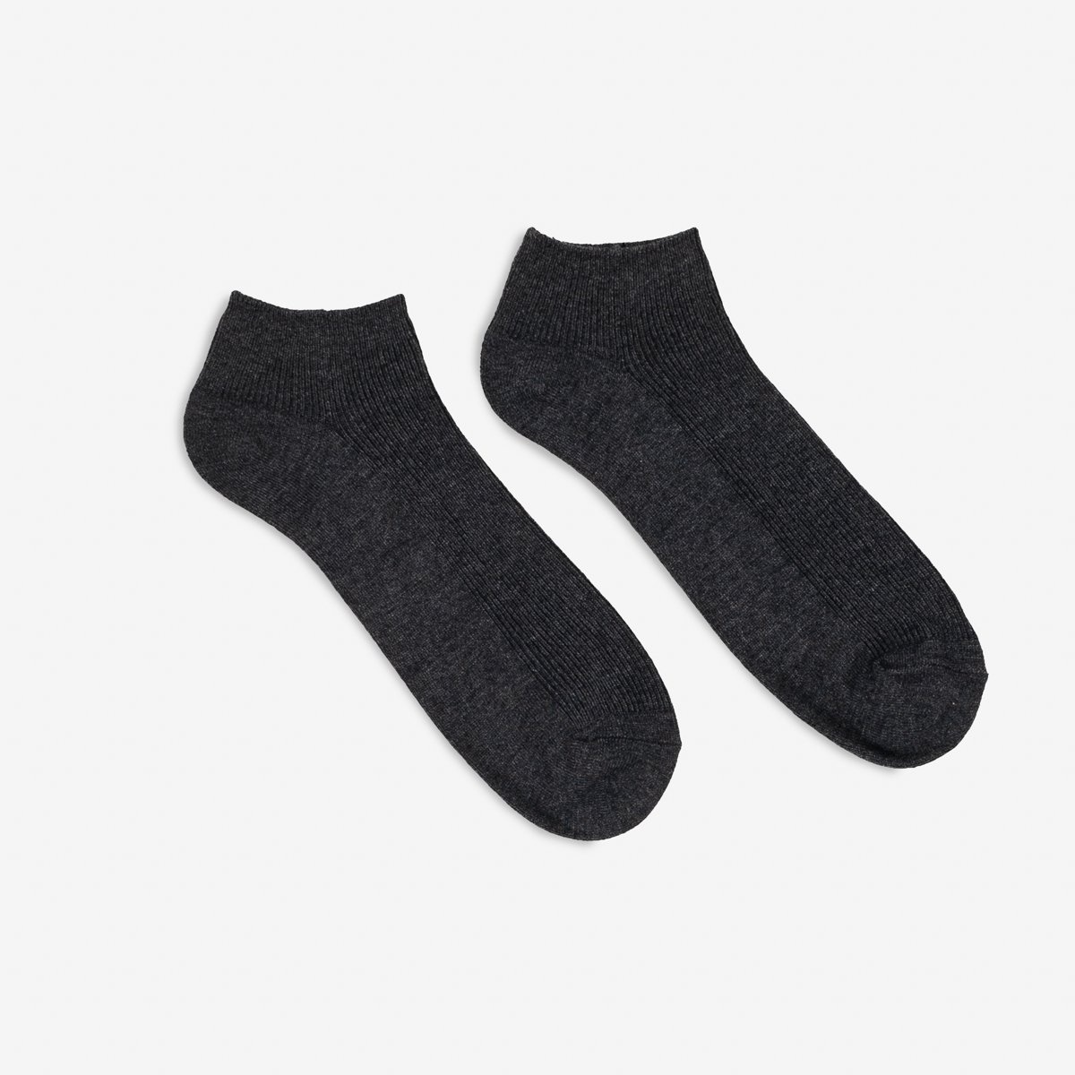 UTSS-CGR UTILITEES Mixed Cotton Sneaker Socks - Charcoal Grey - 1
