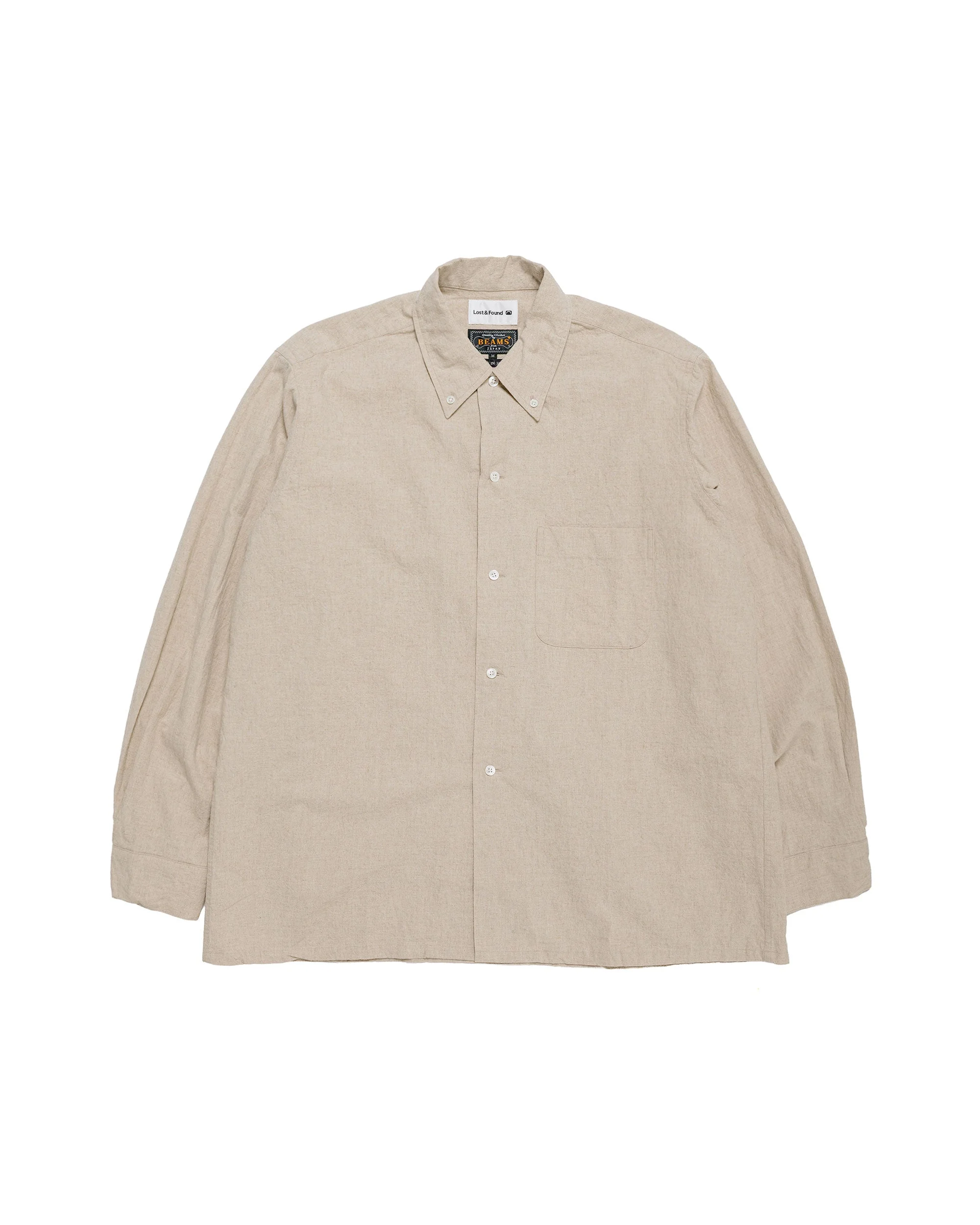 Lost & Found Open B.D. Linen Cotton Beige - 1