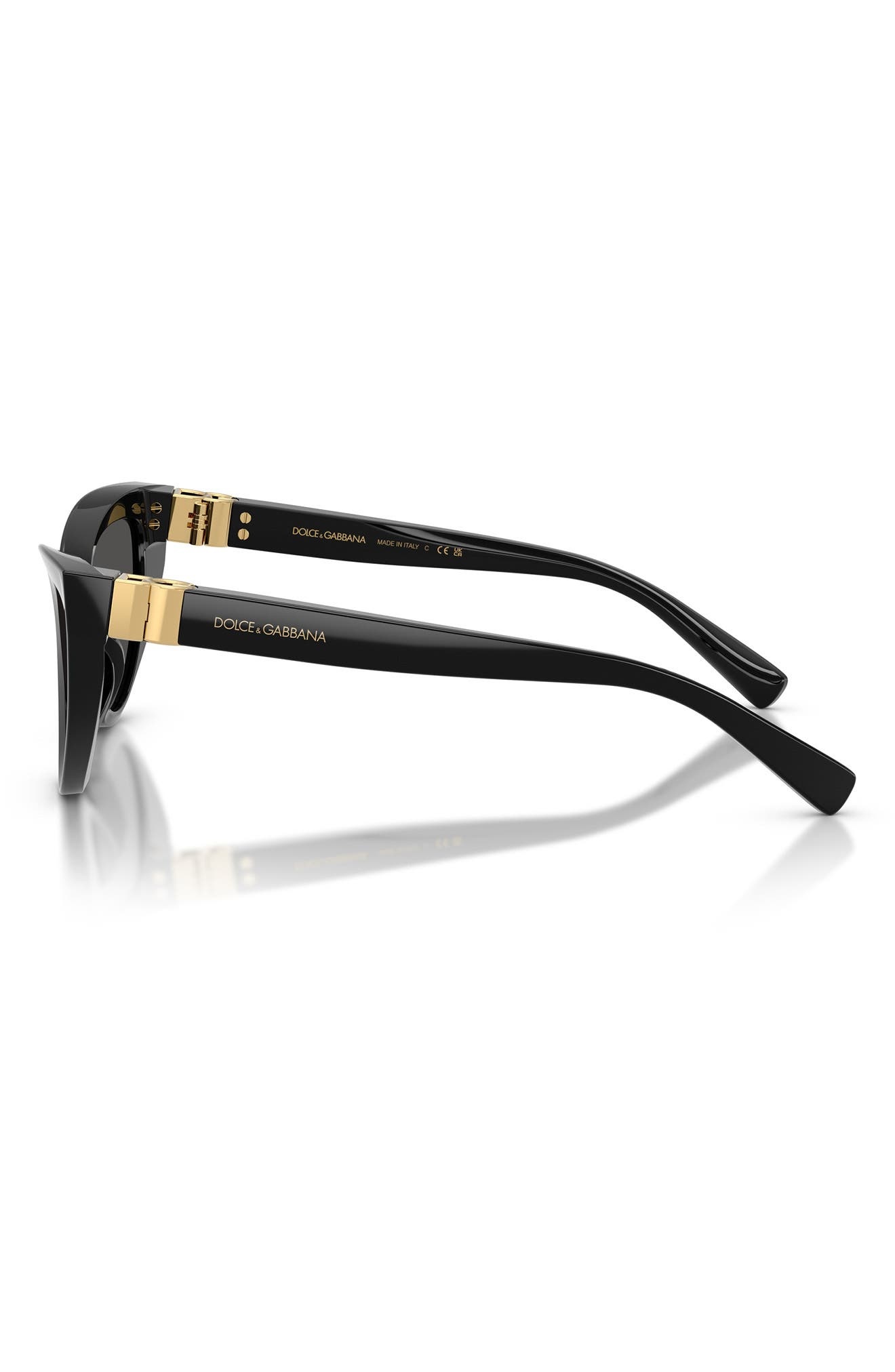 Dolce&Gabbana 52mm Polarized Cat Eye Sunglasses in Black at Nordstrom - 5