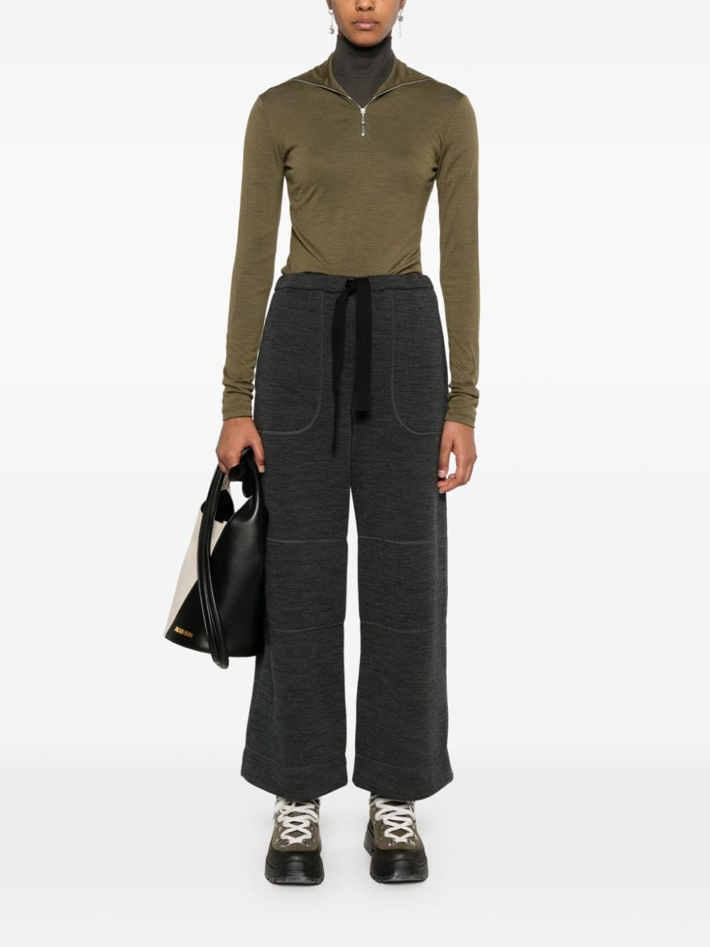 mélange-effect track trousers - 2