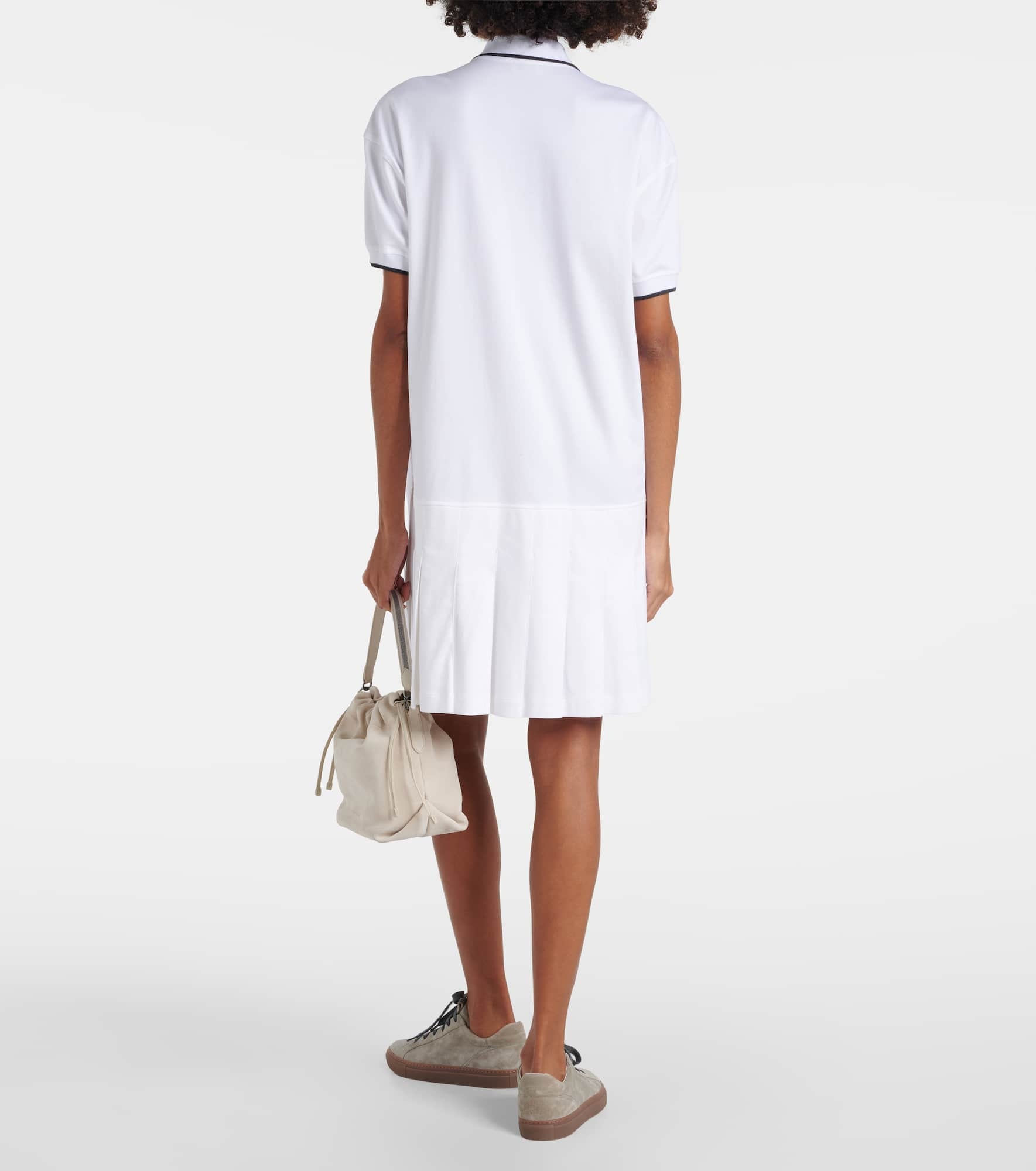 Pleated cotton polo dress - 3