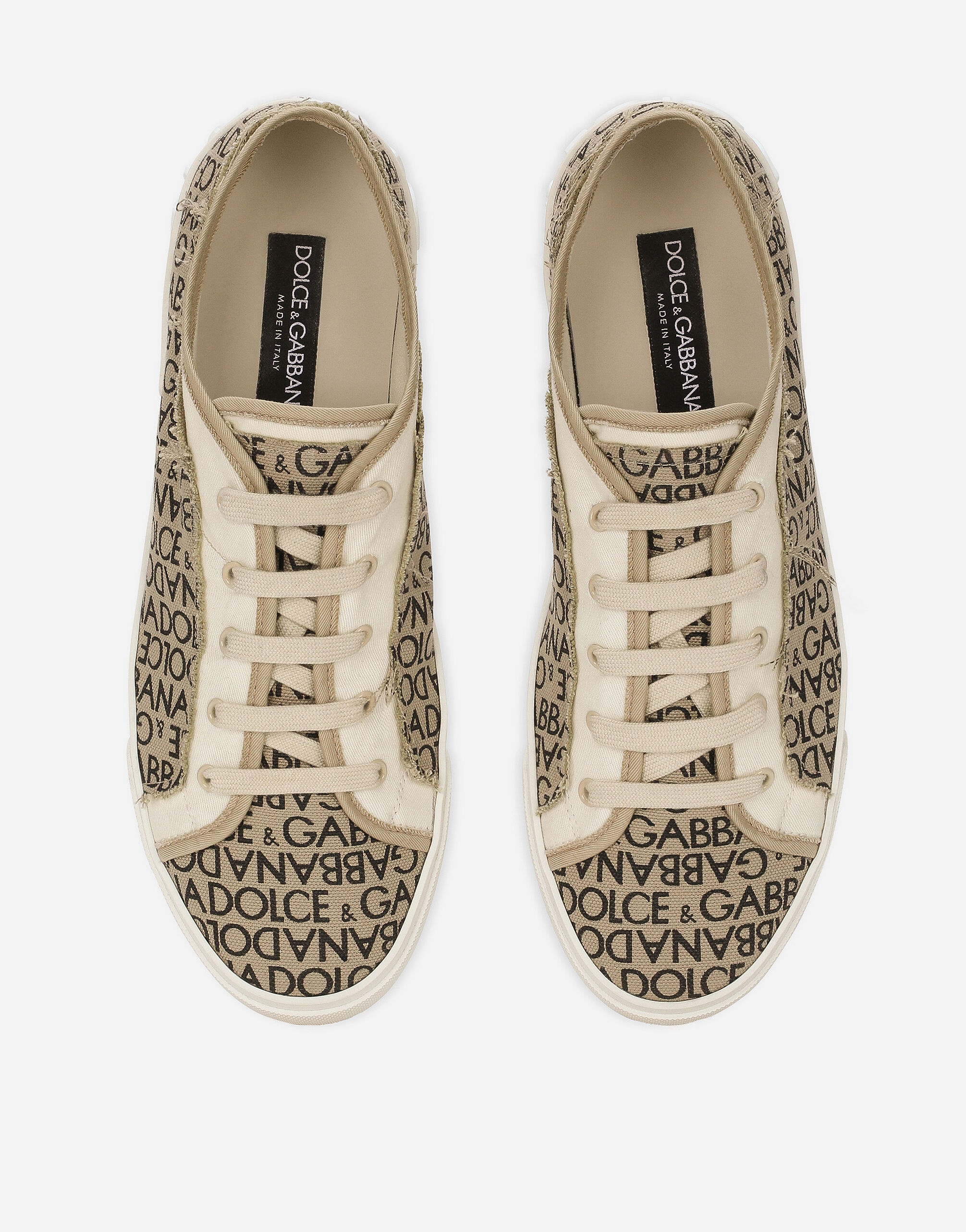 Printed canvas Portofino Vintage sneakers - 4