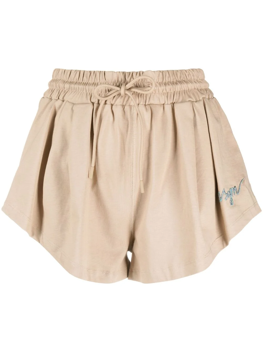 embroidered-logo cotton shorts - 1