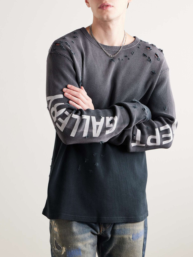 Urcle Distressed Logo-Print Waffle-Knit Cotton T-Shirt 3