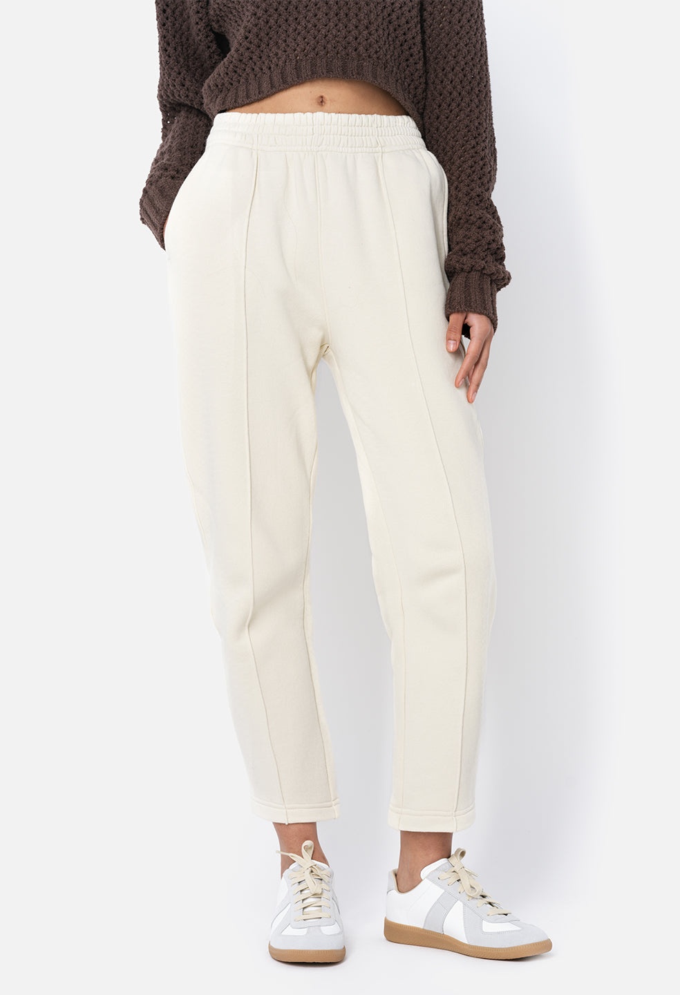 FLEECED PINTUCK SWEATPANT - 1