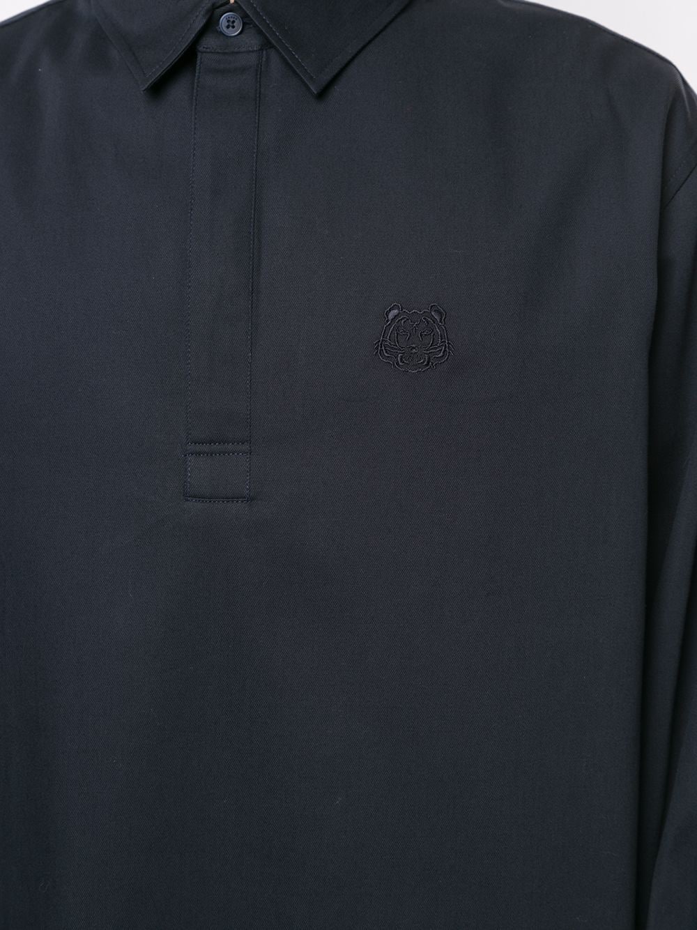 Tiger crest long-sleeved polo - 5