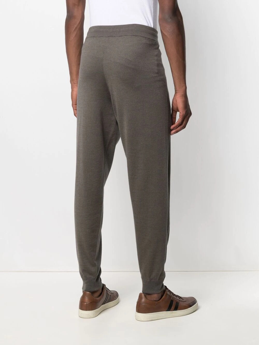 drawstring silk-blend track pants - 4