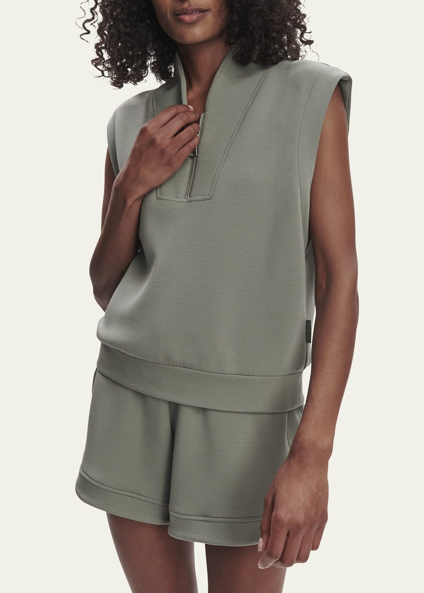 Loretta Half-Zip Sleeveless Sweatshirt - 4