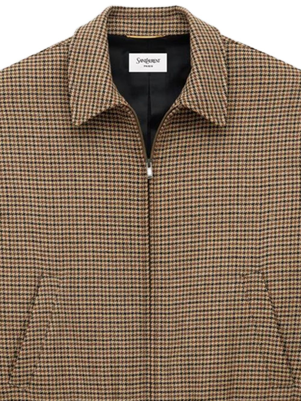 checked zip-up bomber jacket - 2