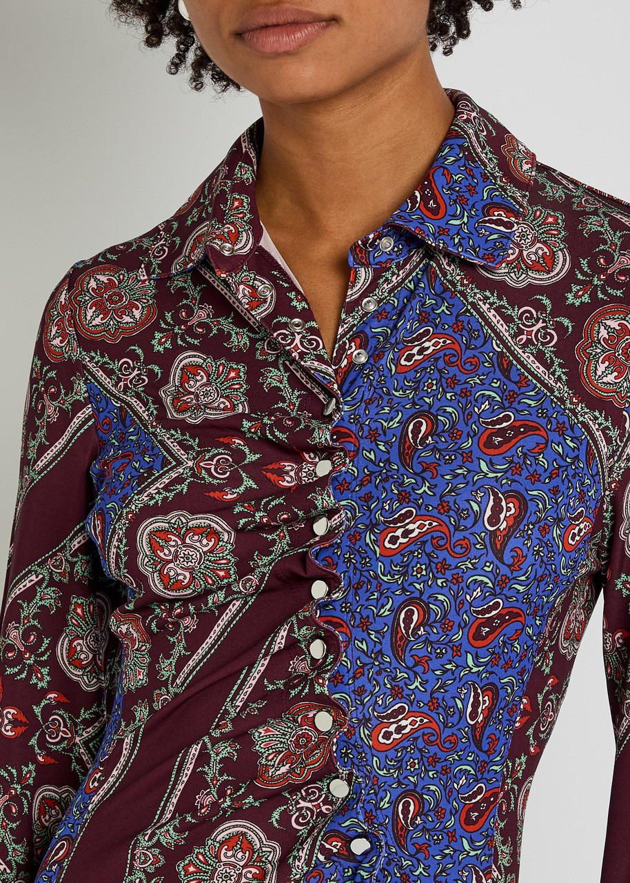 Rabanne Patterned Jersey Midi Shirt Dress - 5
