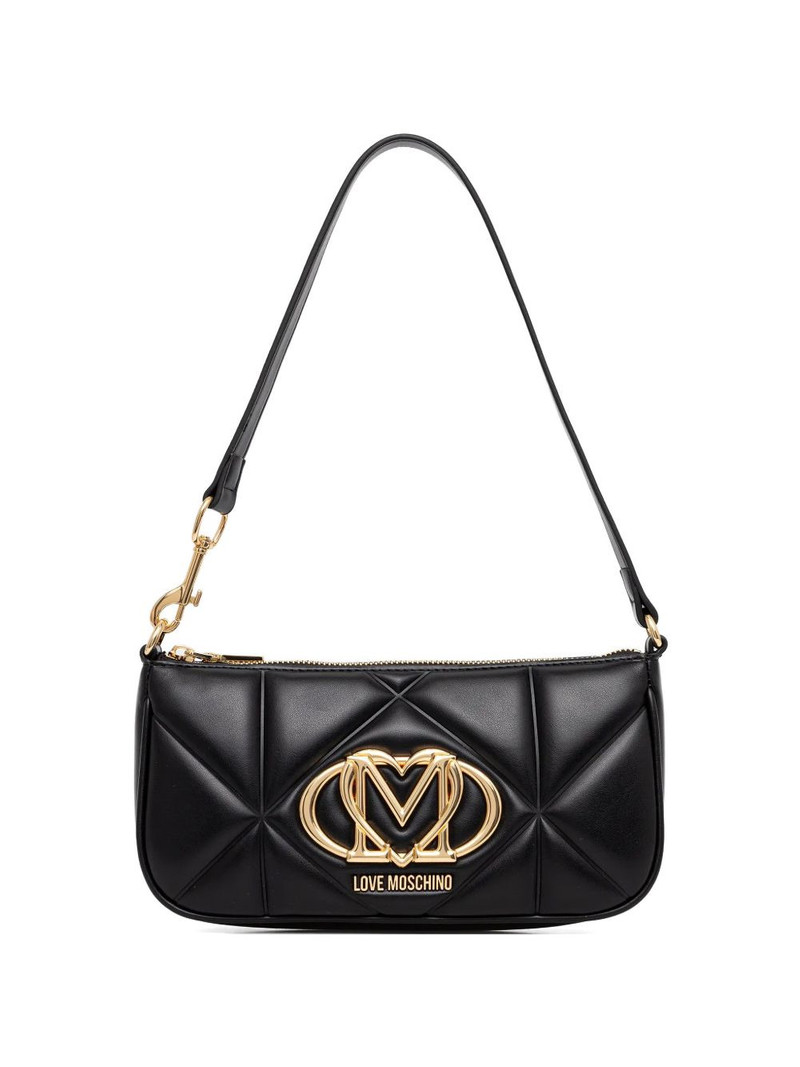 quilted logo-plaque tote bag 1