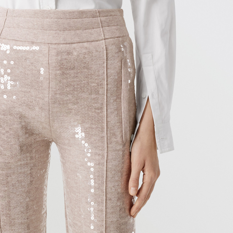 Burberry Sequinned Cashmere Cotton Blend Trousers outlook