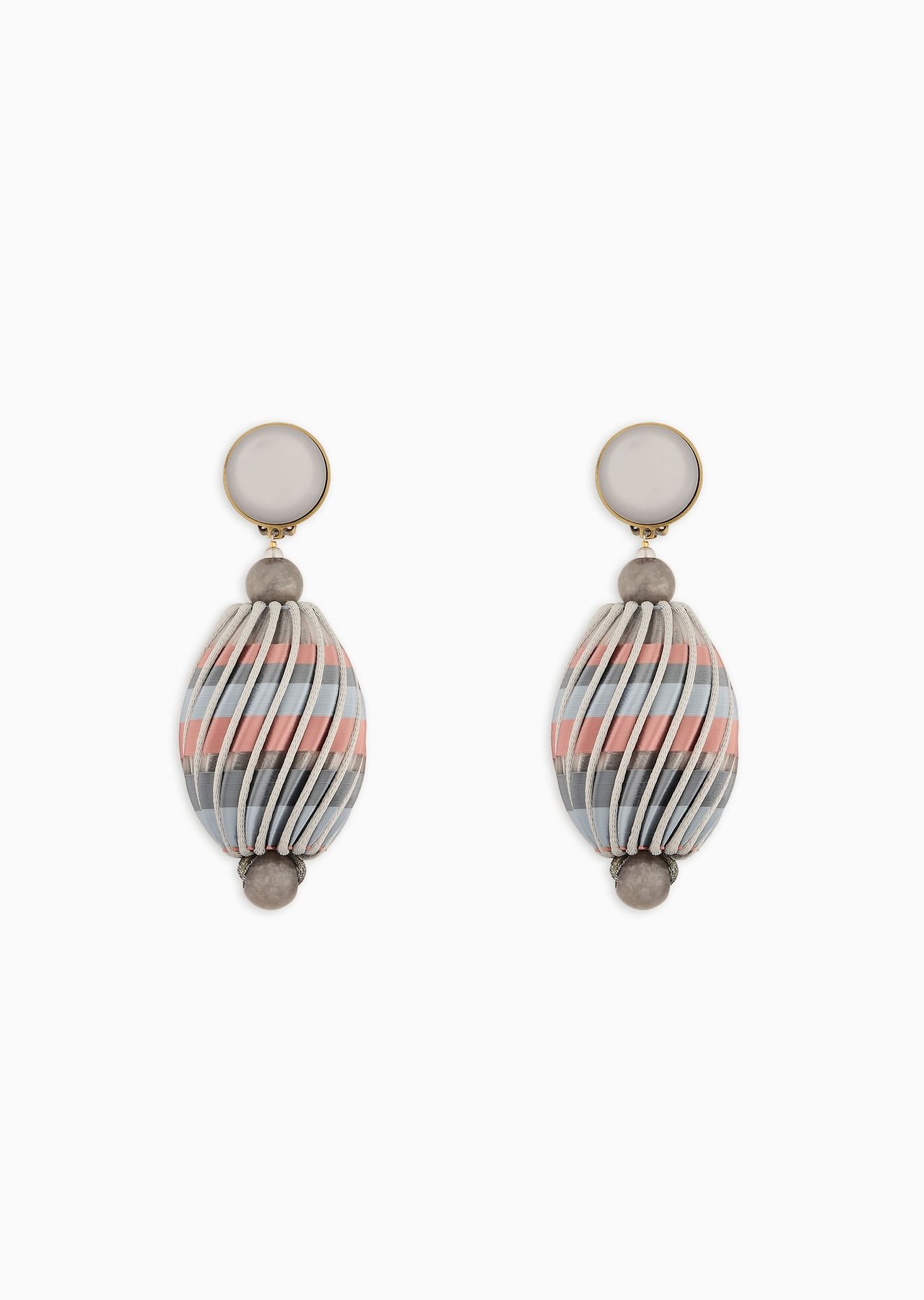 Clip-on earrings with pendant spheres - 1