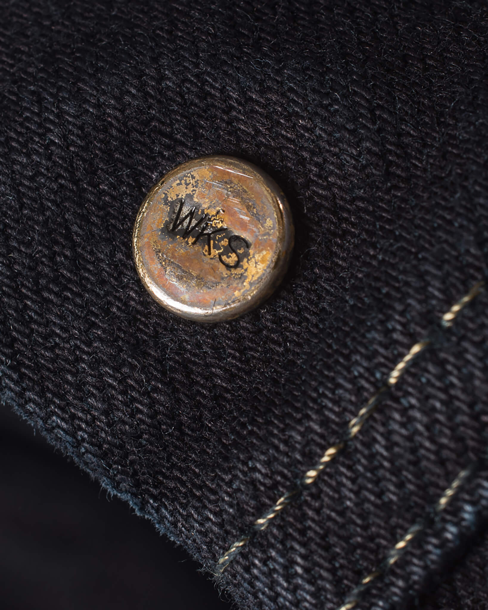 IH-526J-142OD 14oz Selvedge Denim Modified Type III Jacket - Indigo Overdyed Black - 12