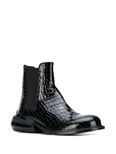 Maison Margiela crocodile-effect leather boots outlook