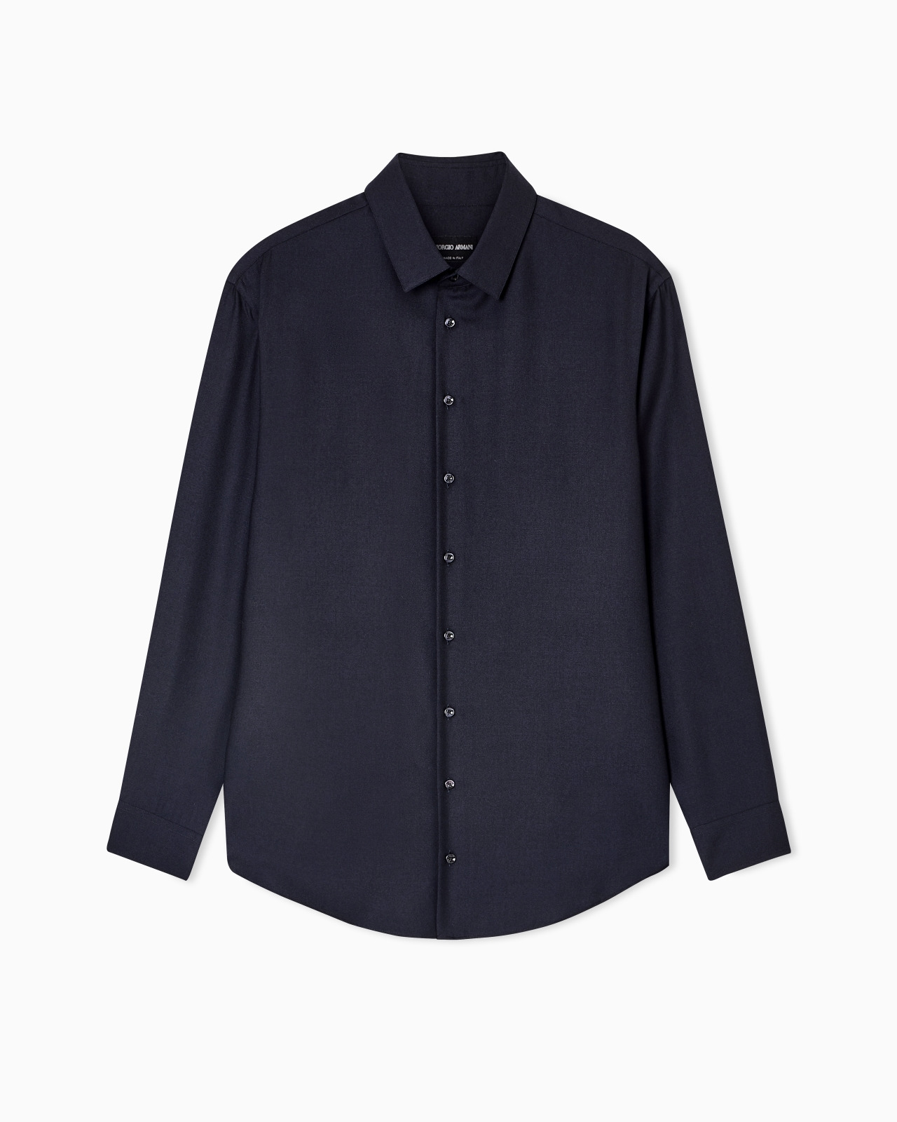 REGULAR-FIT SHIRT IN CASHMERE AND SILK TWILL - 1