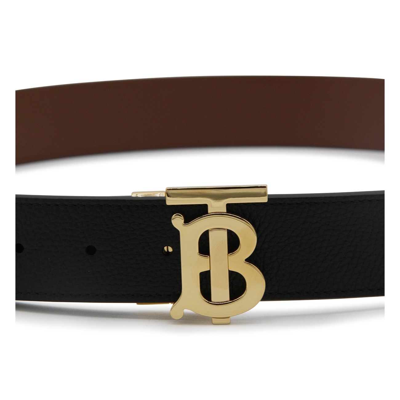 black and tan leather belt - 2