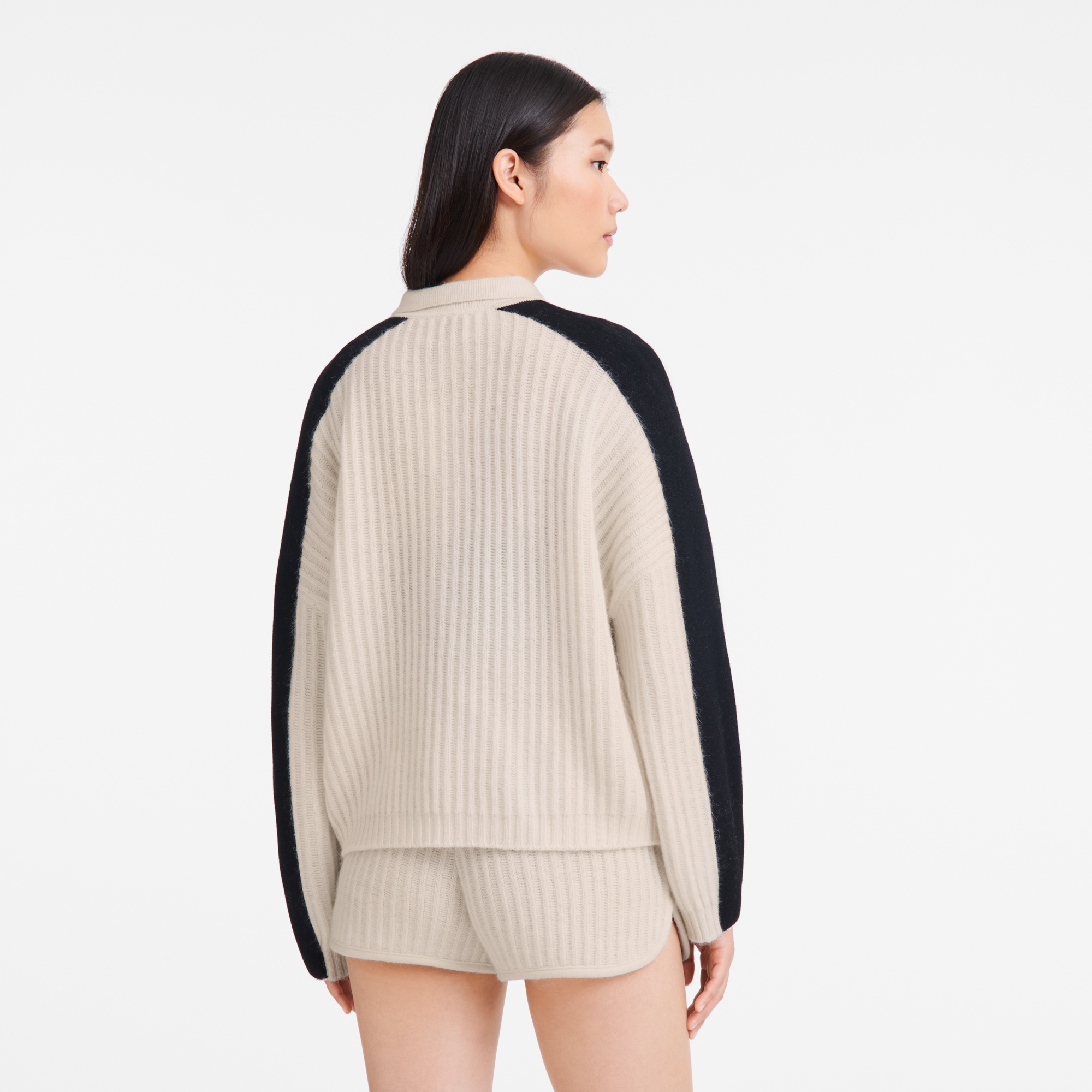 Polo collar jumper Ecru - Knit - 4