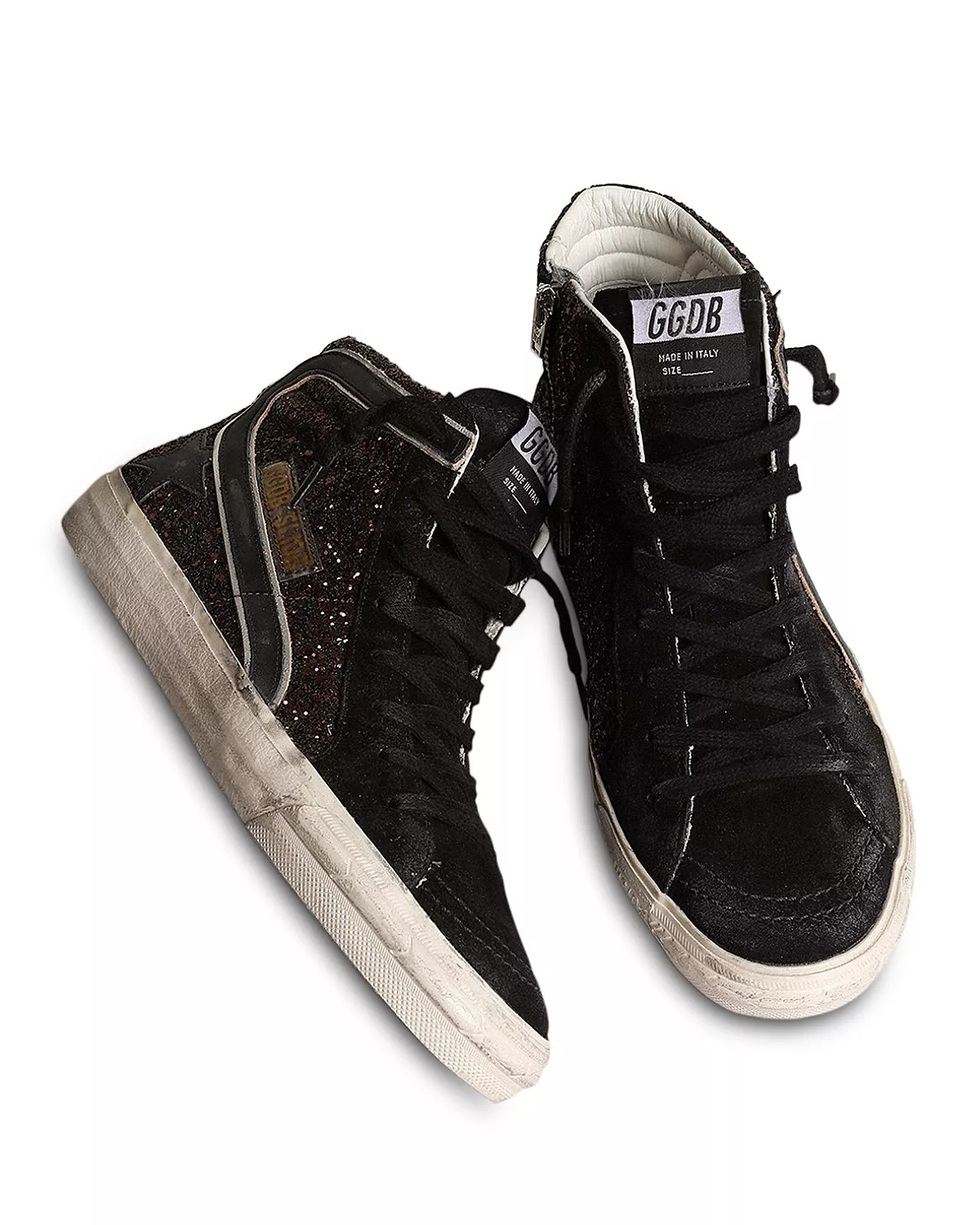 Women's Slide Glitter High Top Sneakers - 3