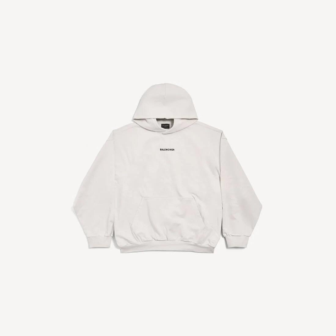 New Balenciaga Back Hoodie Medium Fit in Off White - 1