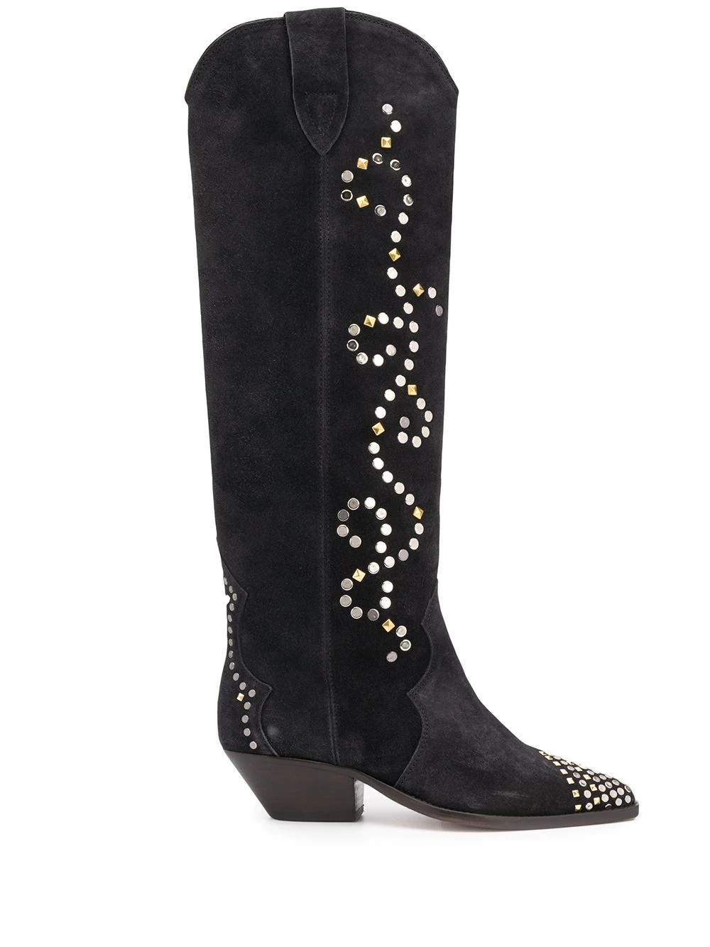 studded knee-high boots - 1