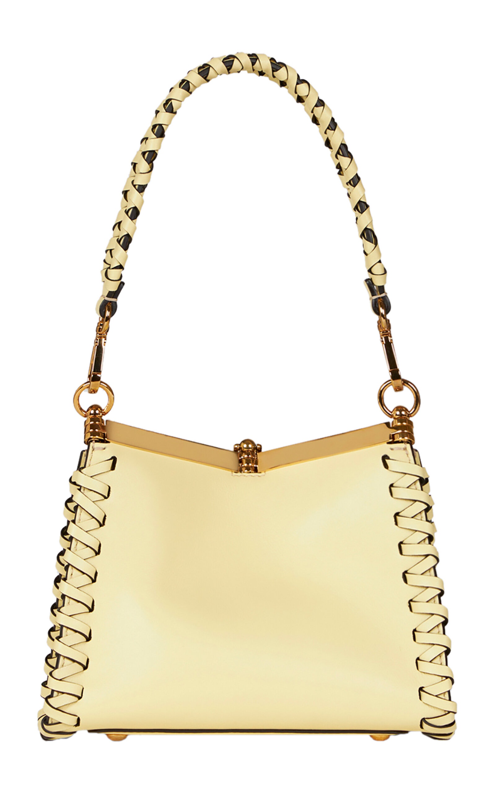 Mini Vela Leather Top Handle Bag yellow - 6