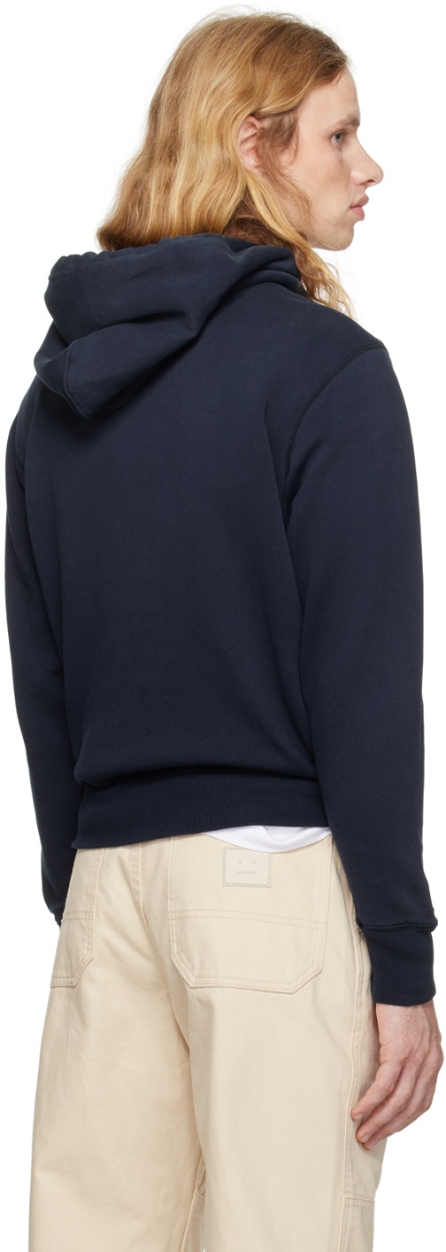 RRL by Ralph Lauren Navy 'RRL' Ranch Logo Hoodie | ssense