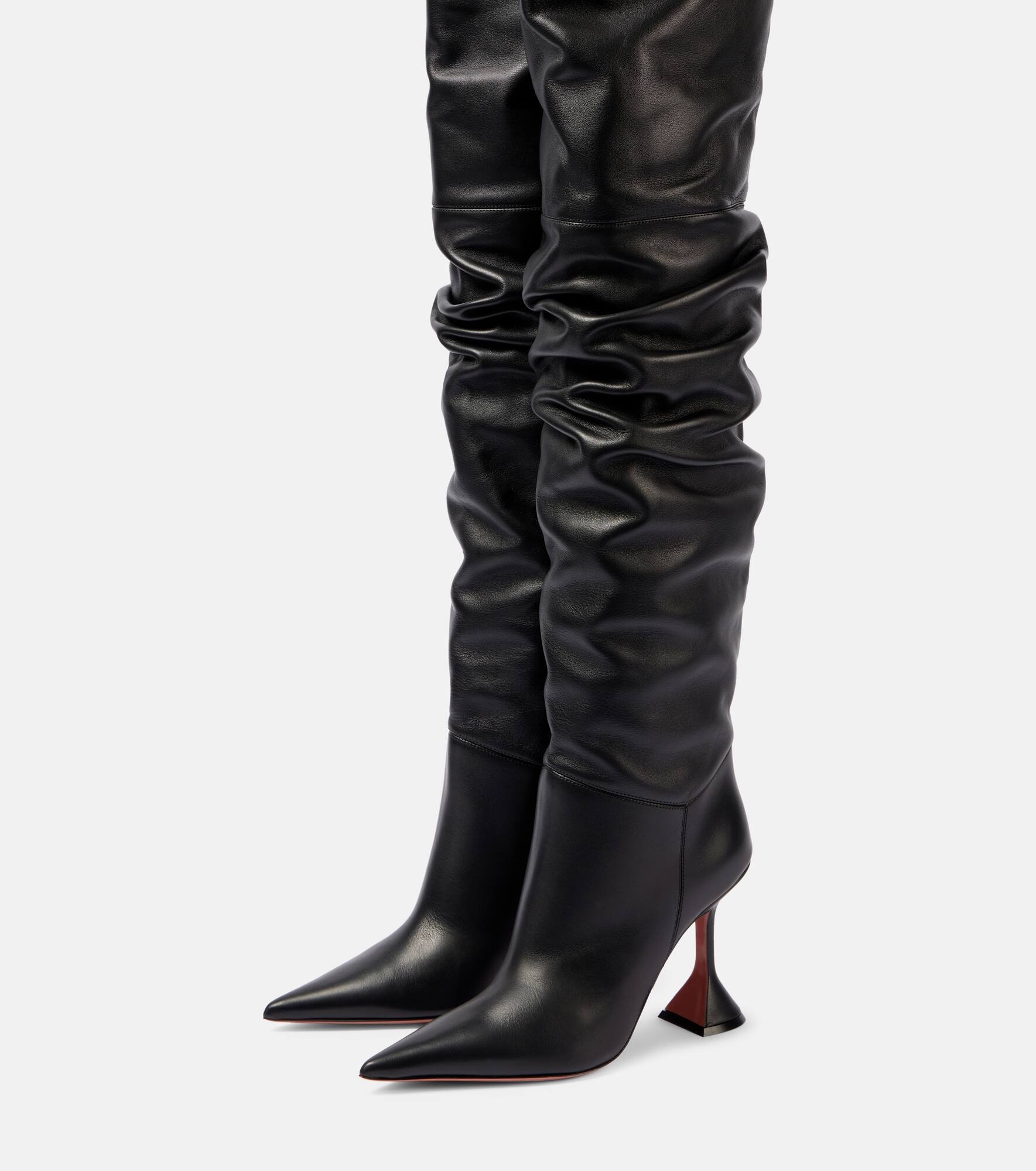 Olivia 95 leather over-the-knee boots - 4