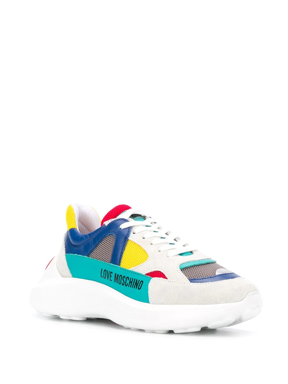 colour blocked low top sneakers - 2