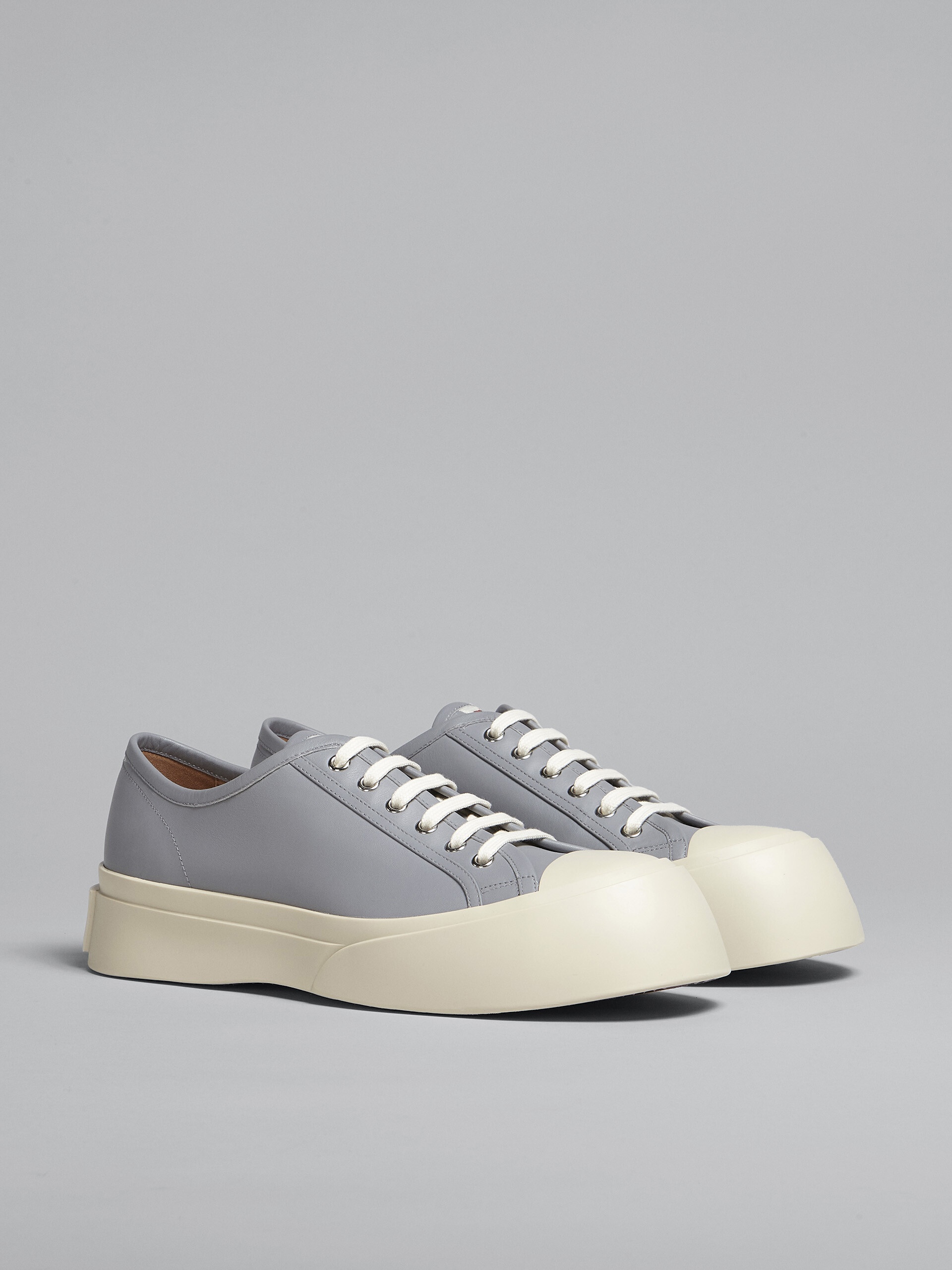 GREY NAPPA LEATHER PABLO SNEAKER - 2