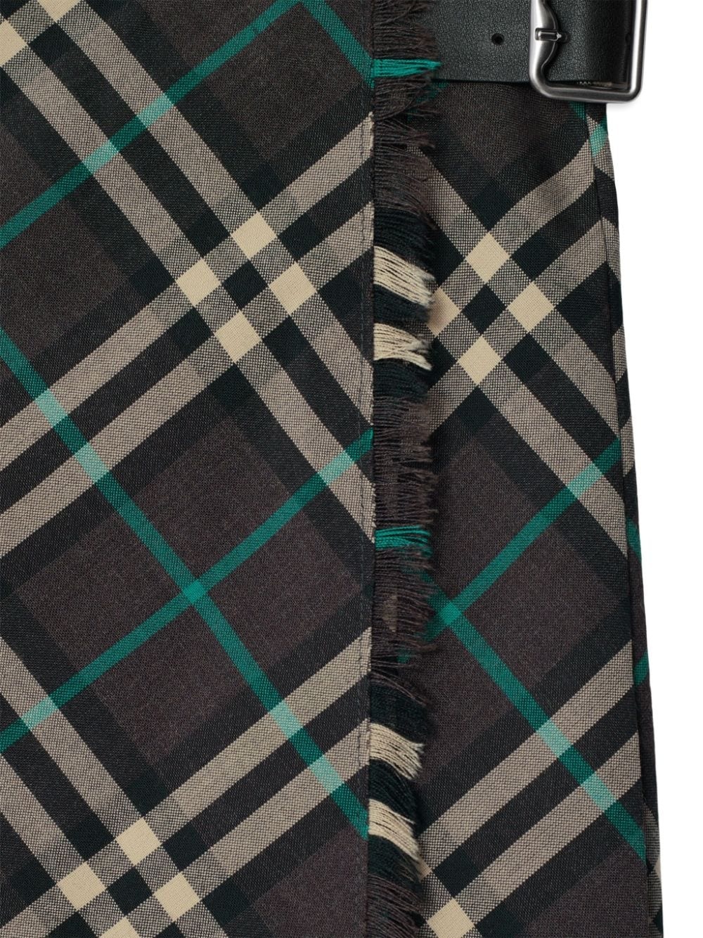 ミニスカート Burberry Grey Wool Kilt Skirt With Check Pattern Burberry London Pleated Checked Wool Kilt Skirt - Size 38