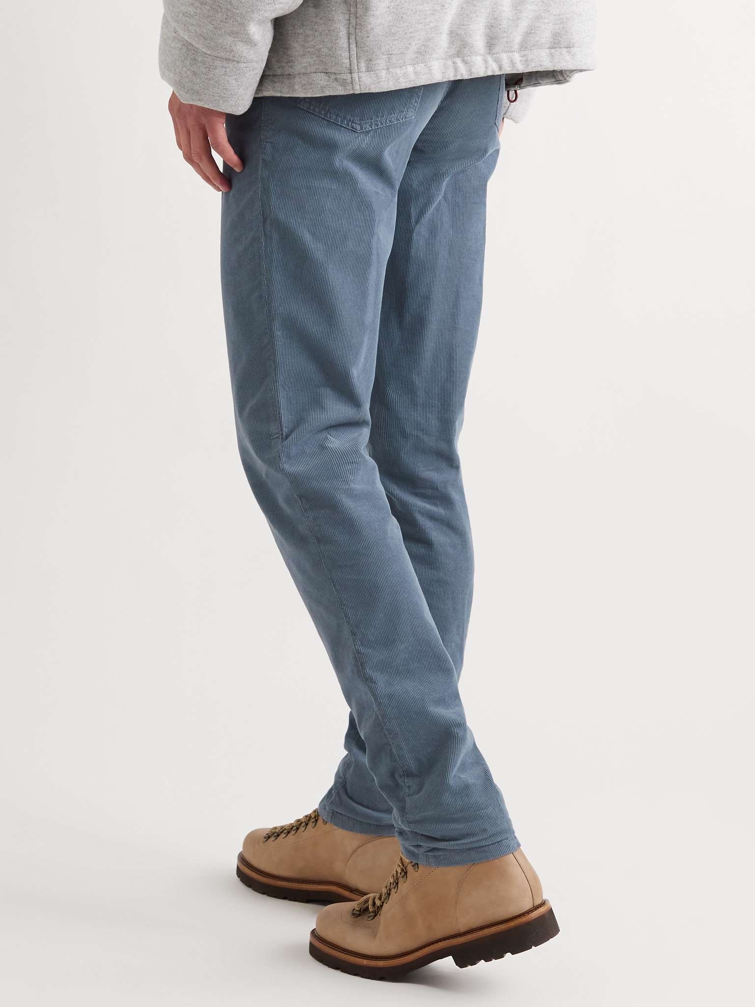 Slim-Fit Tapered Cotton-Corduroy Trousers - 4