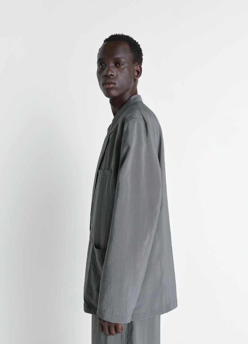 SOFT DOUBLE BREASTED JACKET IN DRY SILK 6