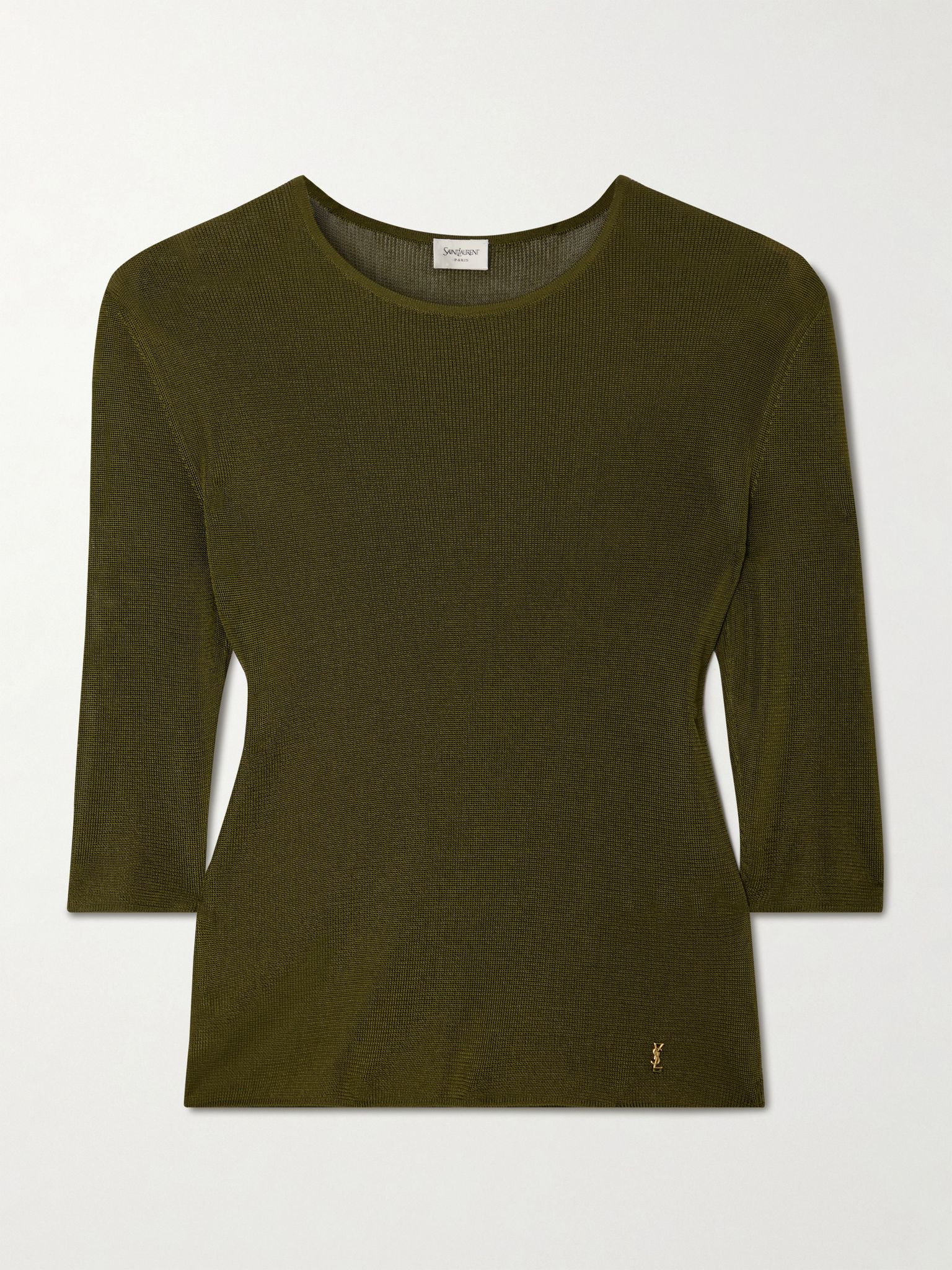 Embellished knitted top Green - 1