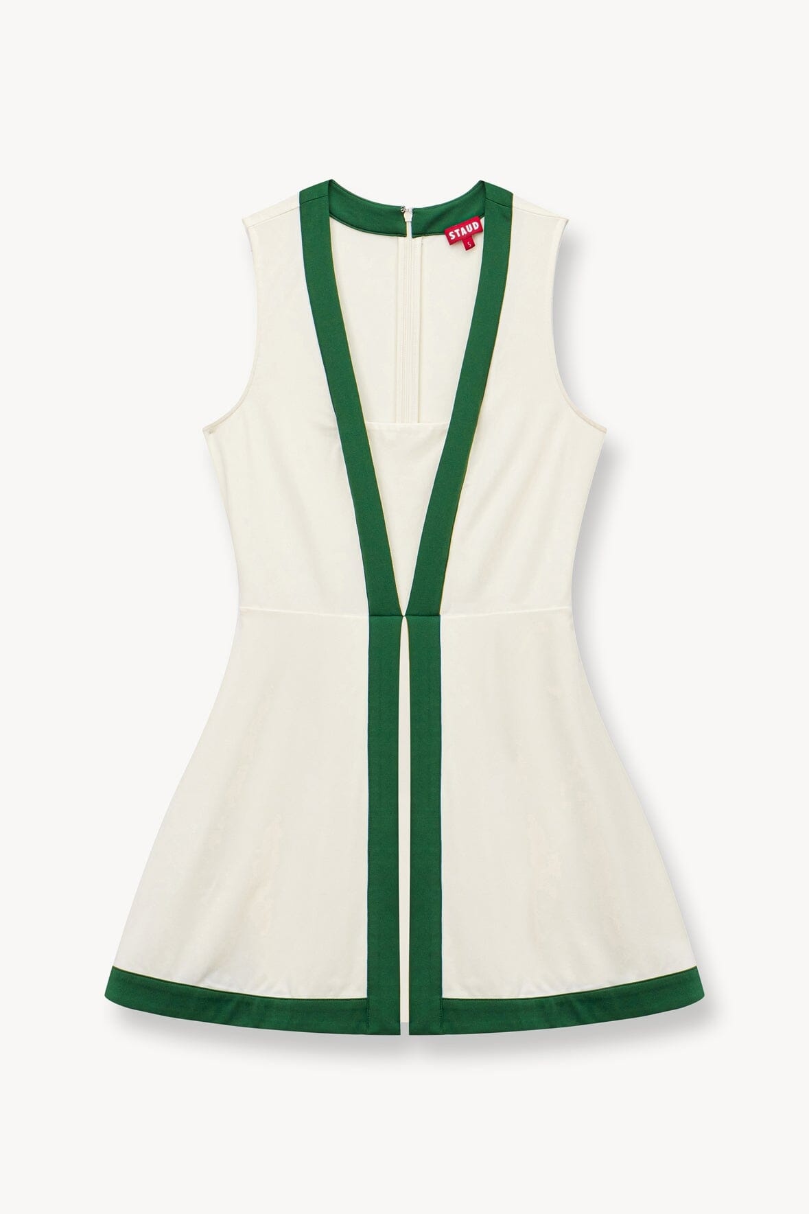 STAUD CROSS-COURT DRESS IVORY COURT GREEN - 1