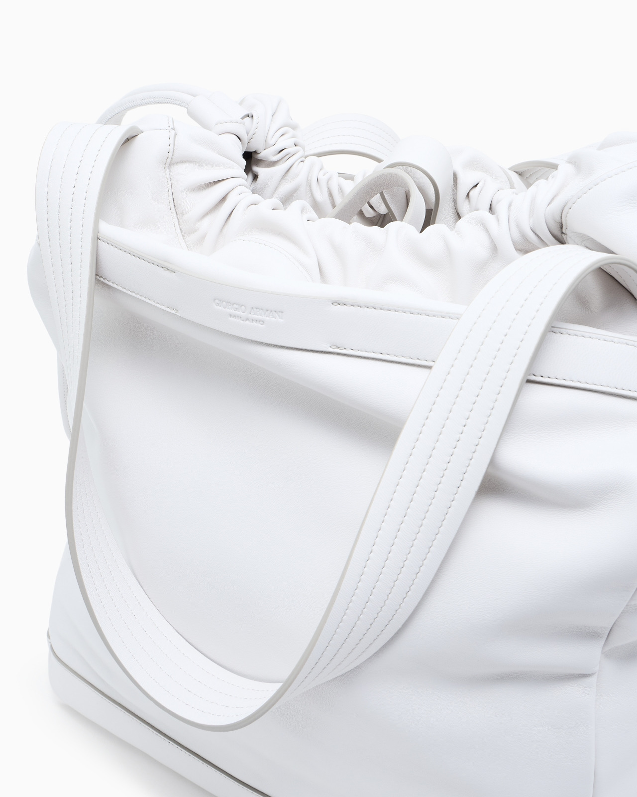 NAPPA-LEATHER SHOPPER BAG WITH SHOULDER STRAP - 5