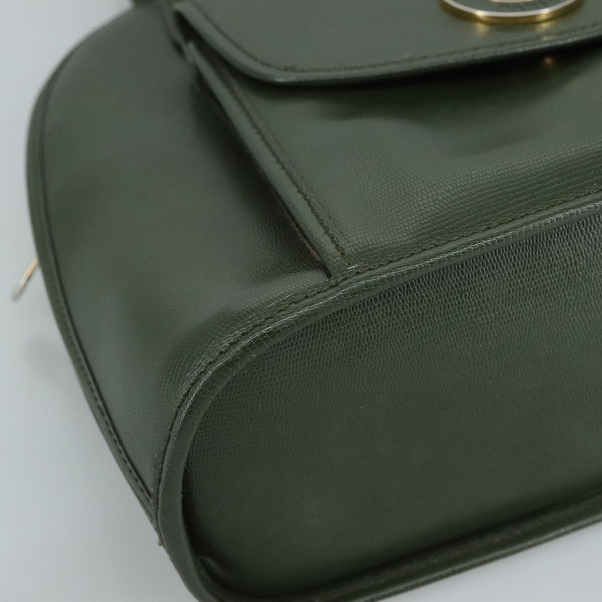 CELINE Hand Bag Leather Khaki - 11