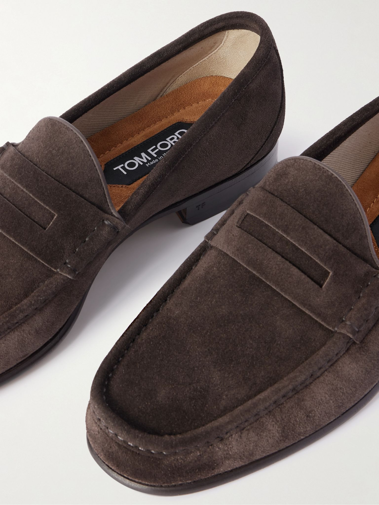 York Suede Penny Loafers Brown - 5