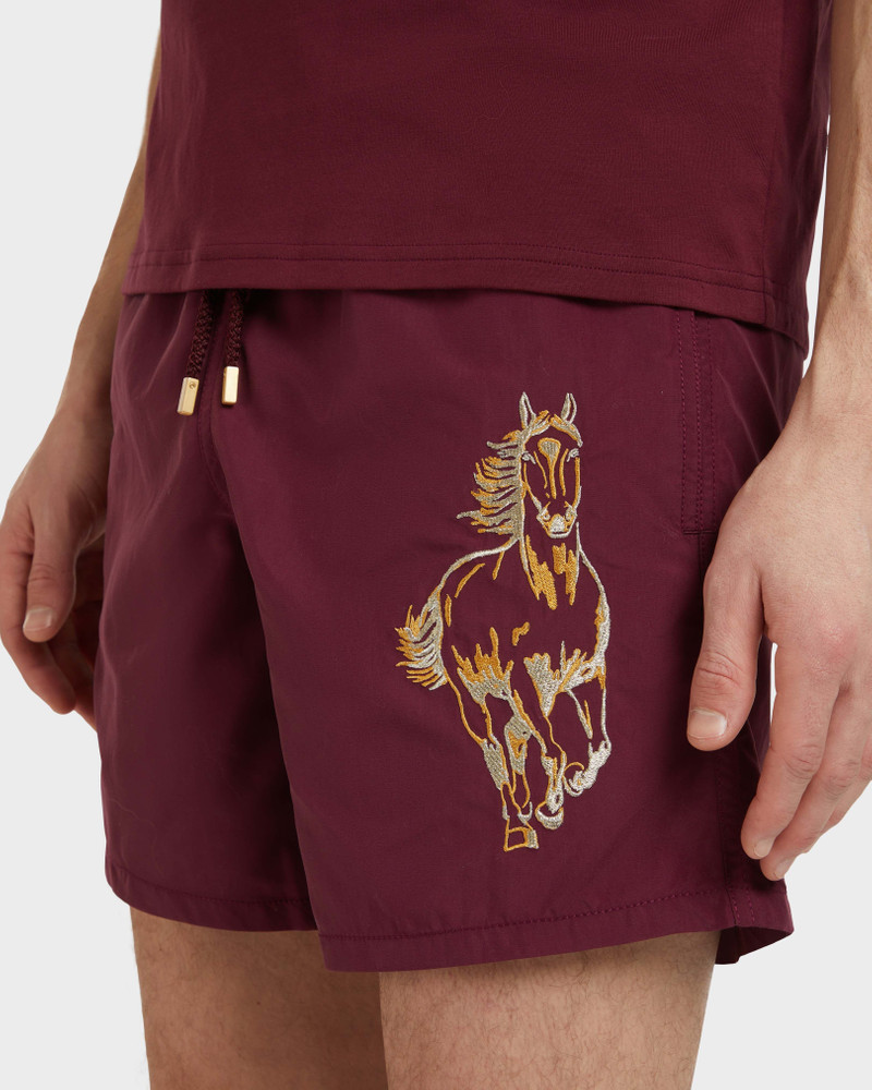 MEN EMBROIDERED SWIM SHORTS YEAR OF THE HORSE 6
