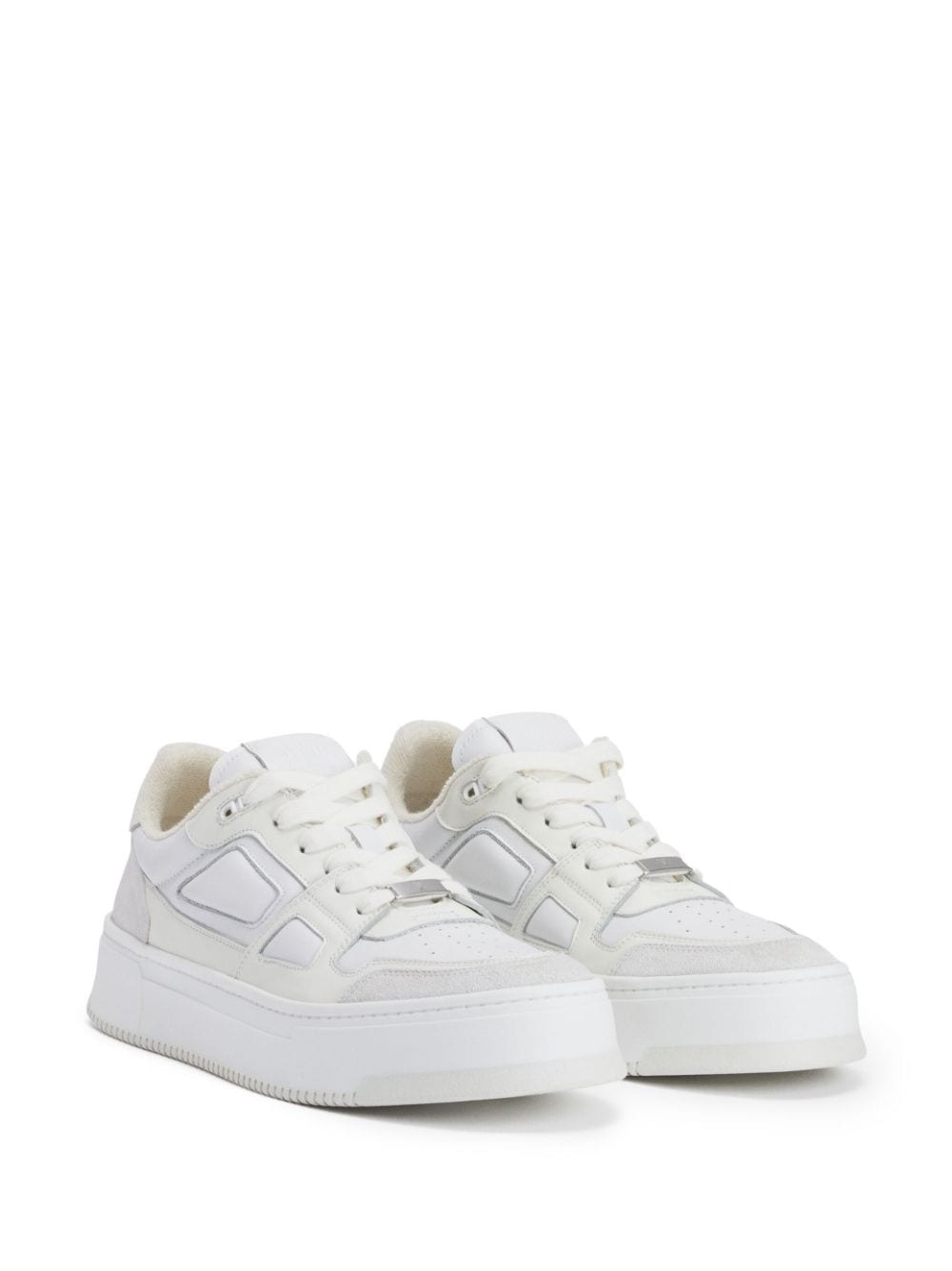 lace-up low-top sneakers - 2