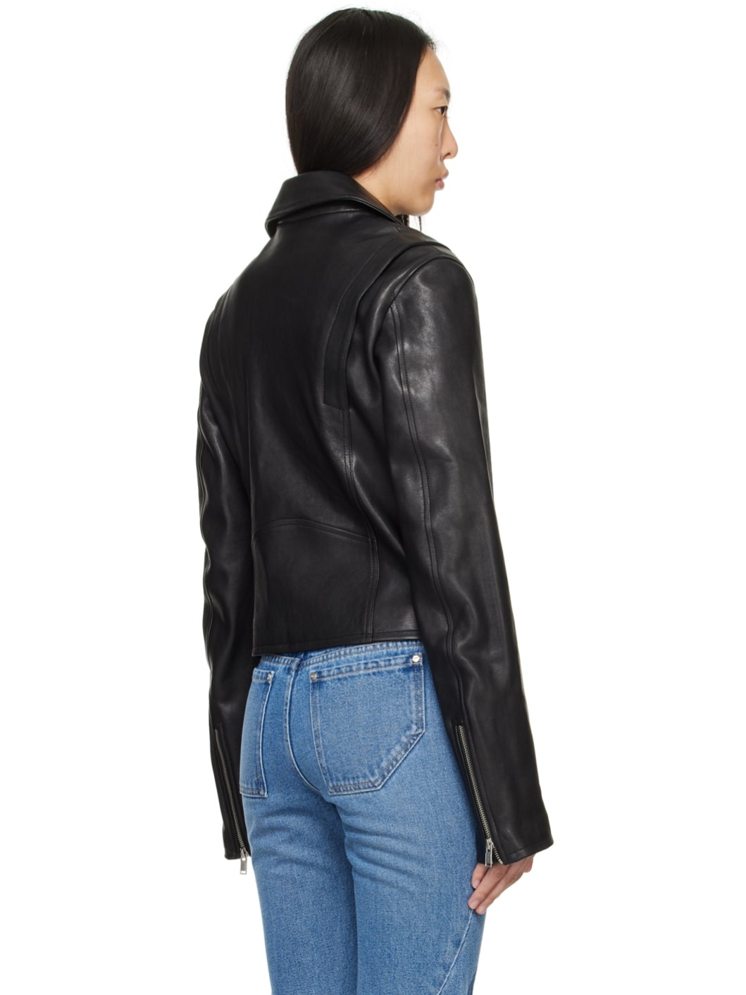 【関税込み】Dion Lee ブラック レザー バイカージャケット Dion Lee Black Biker Leather Jacket | REVERSIBLE
