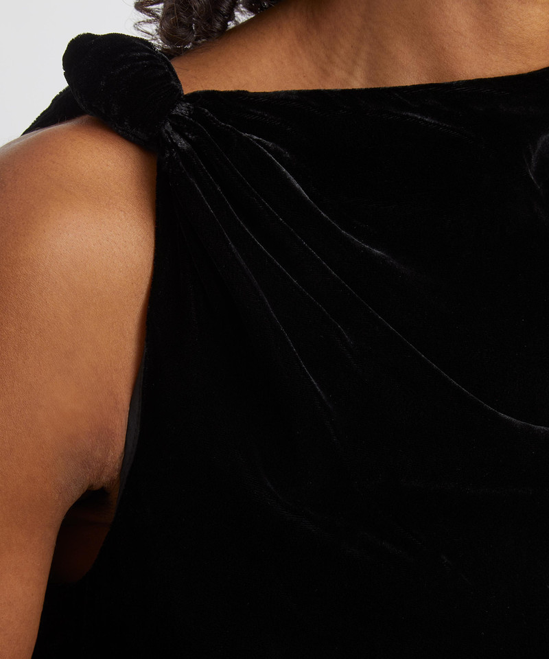 Velvet Ruched Midi Dress 5