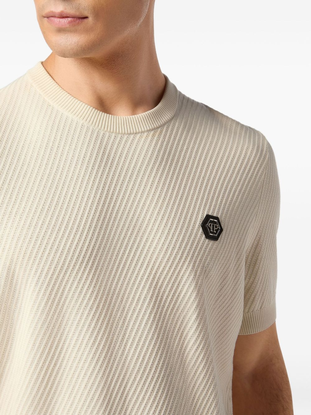 ribbed short-sleeve sweater - 4