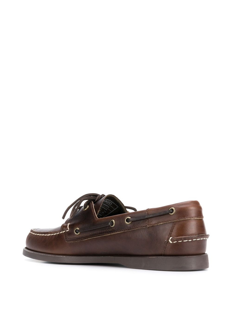 contrast stitch boat shoes 3