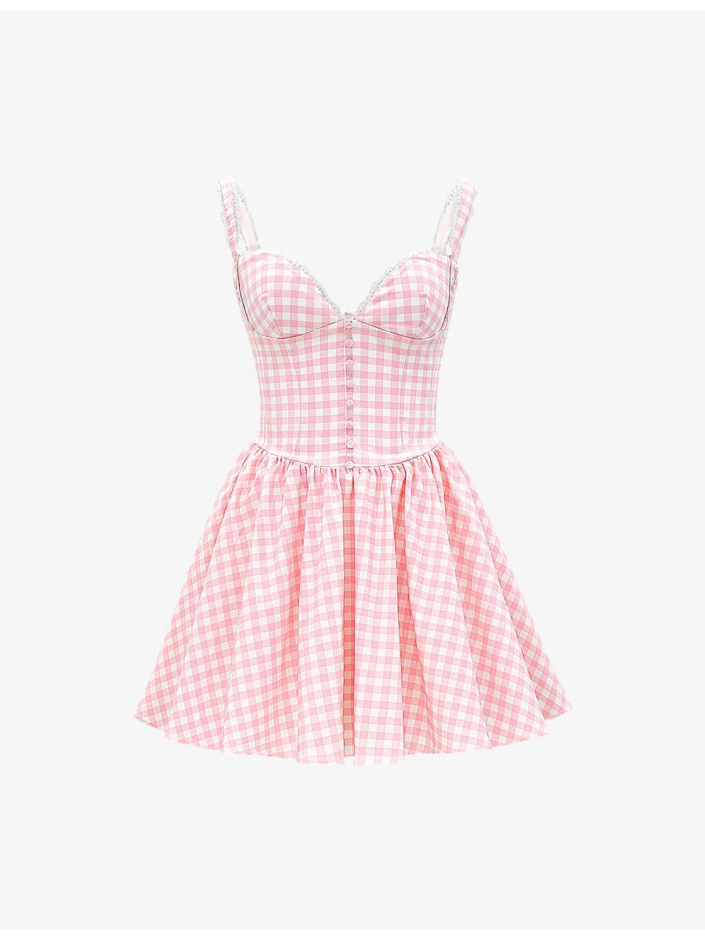 Brigitte Print Corset Linen-Blend Mini Dress - 1