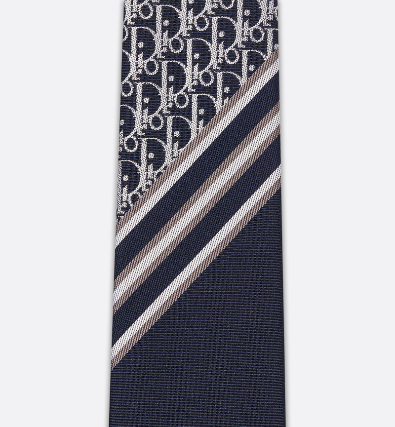 Striped Dior Oblique Tie 5