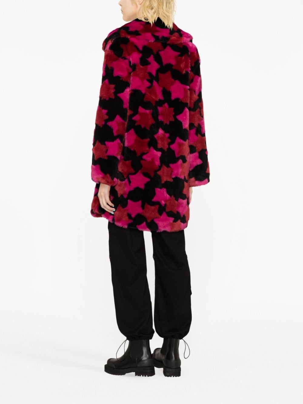 star-print button-up coat - 3