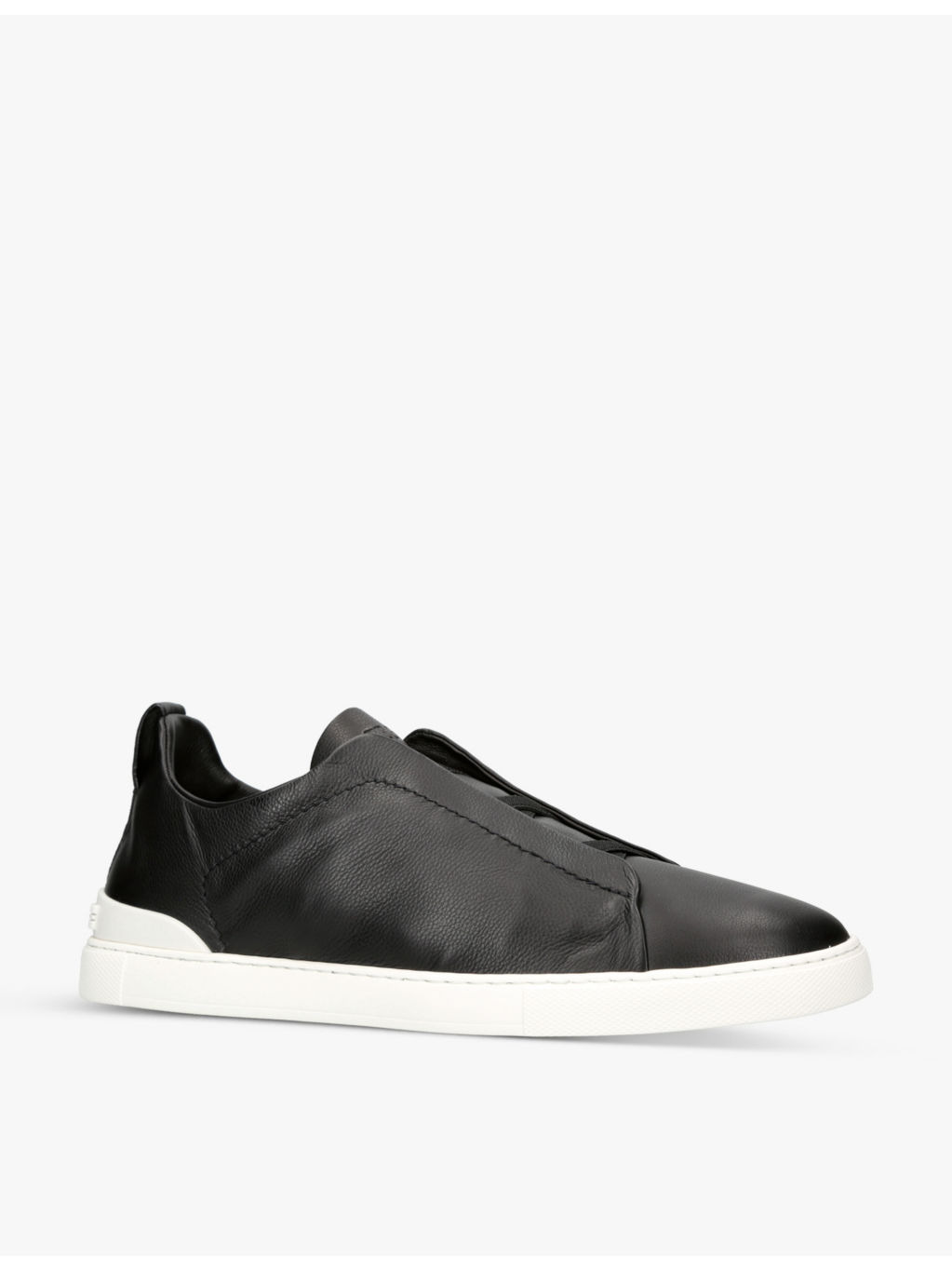 Triple Stitch leather trainers - 3