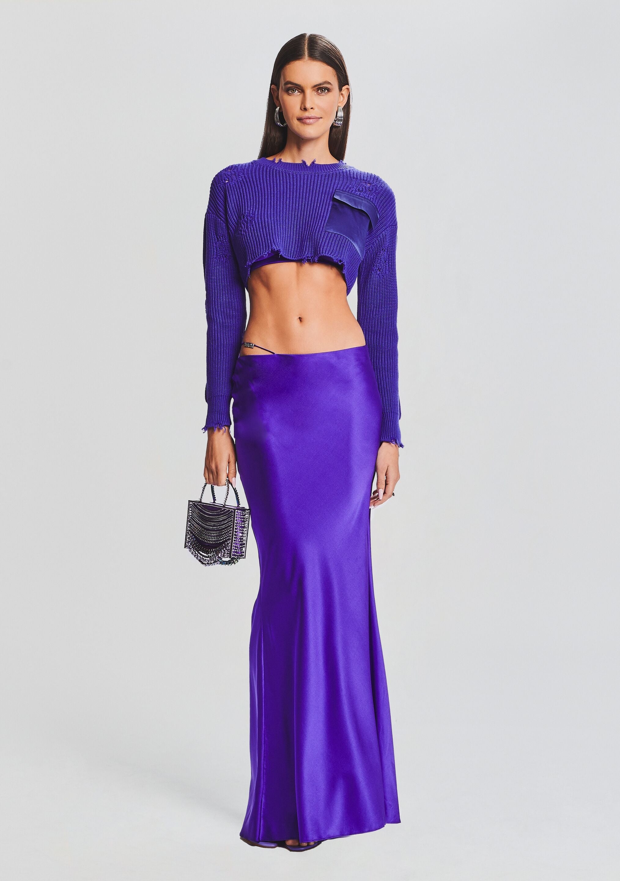 SILVANA SILK MAXI SKIRT - 2