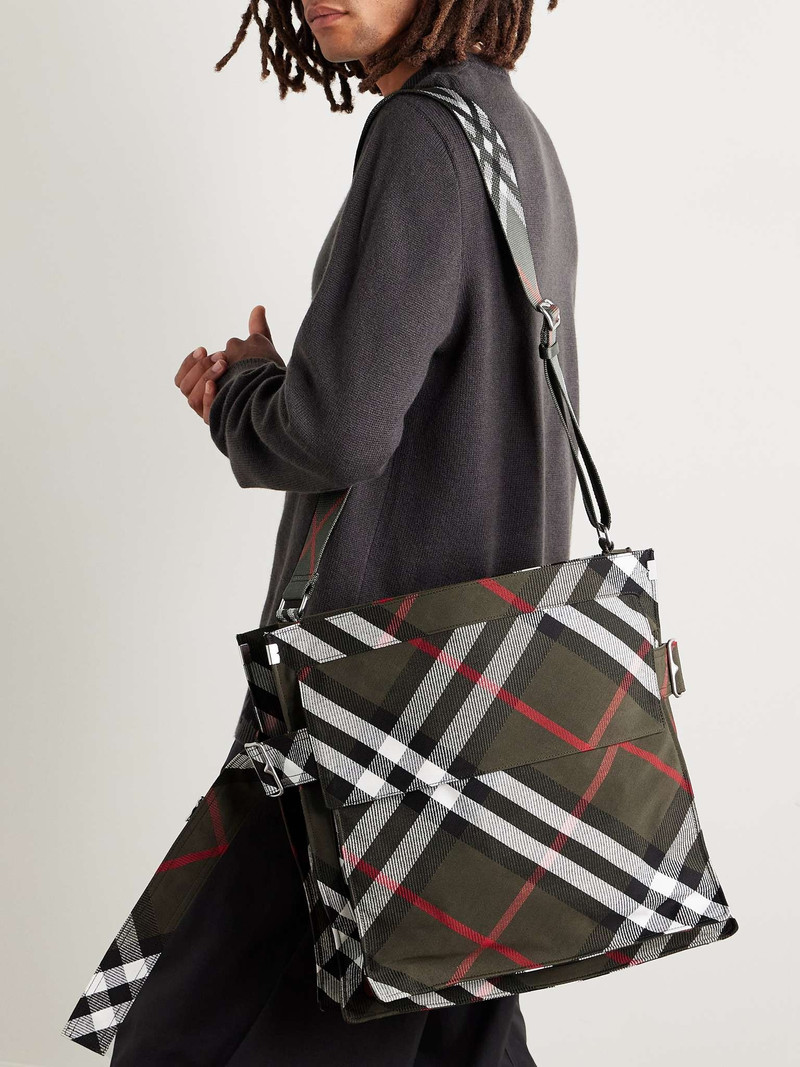 Burberry Checked Jacquard Messenger Bag outlook